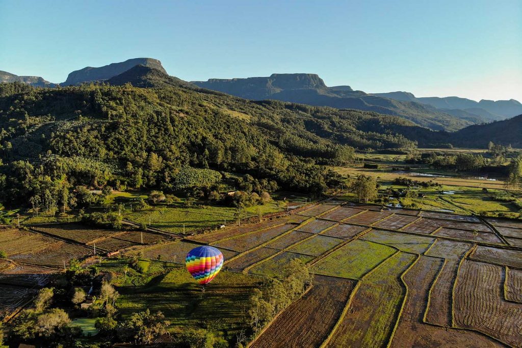 Passeio de Balão pelos cânions do sul do Brasil