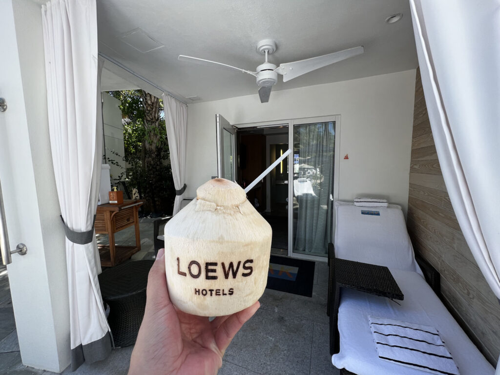 loews miami beach soak coconut