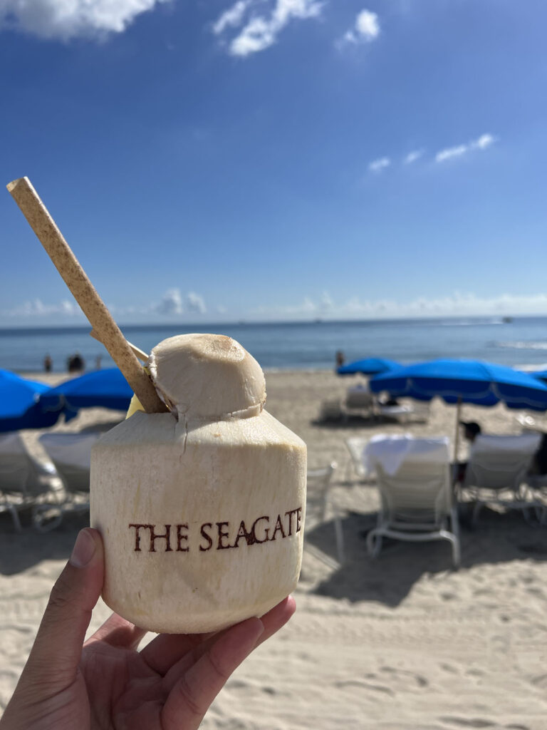 seagate beach club - 3em3 - florida - delray beach - coconut - agua de coco