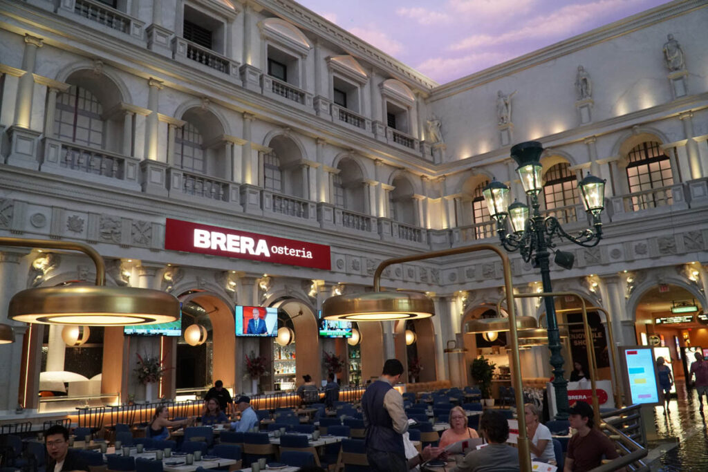 brera osteria veneza venetian palazzo restaurante las vegas