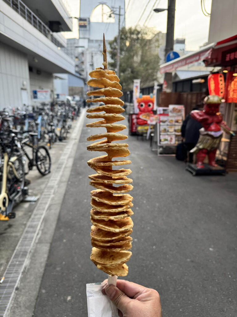 osaka japao japan dotonbori lojas comida rua 3em3 batata potato