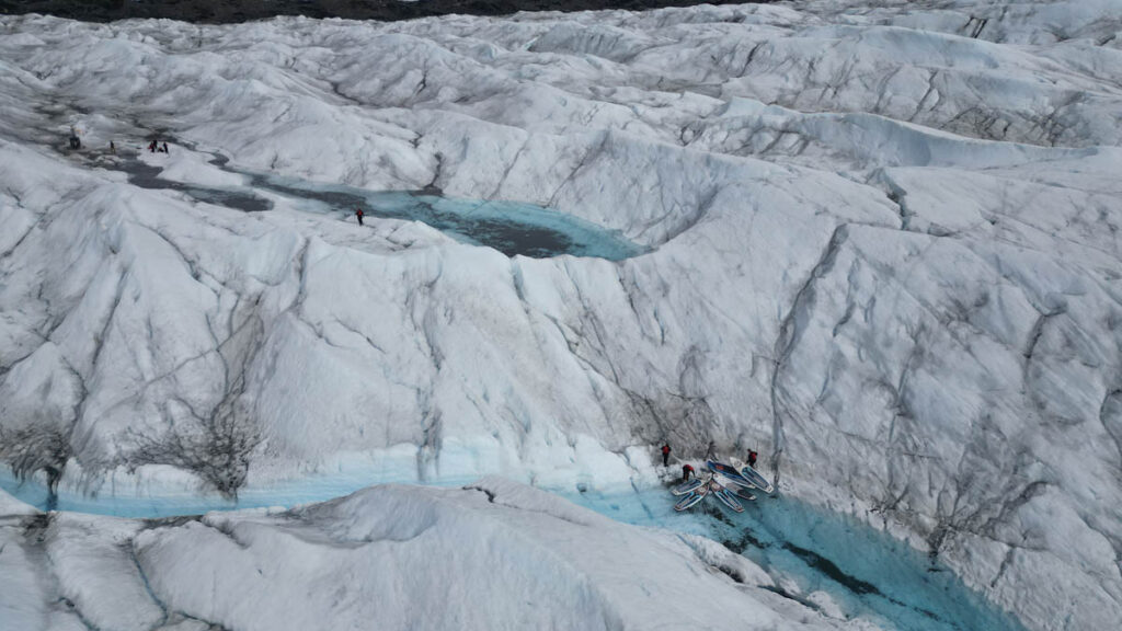 alaska alasca anchorage palmer outbound heli glacier paddleboarding helicoptero geleira