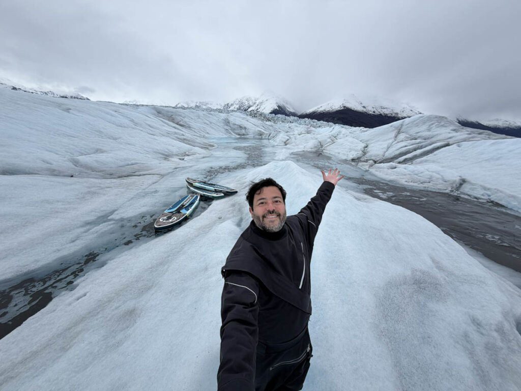 alaska alasca anchorage palmer outbound heli glacier paddleboarding helicoptero geleira