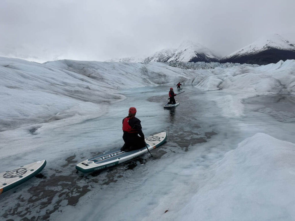 alaska alasca anchorage palmer outbound heli glacier paddleboarding helicoptero geleira