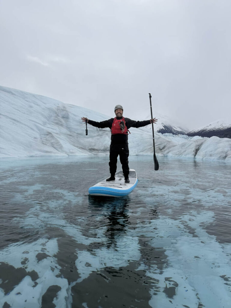 alaska alasca anchorage palmer outbound heli glacier paddleboarding helicoptero geleira